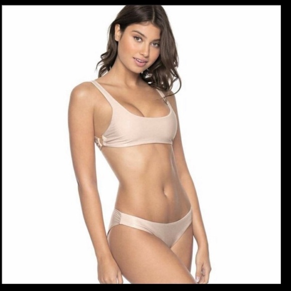 NWT PilyQ Shell Shimmery Ring Halter Bikini Set - Picture 1 of 14